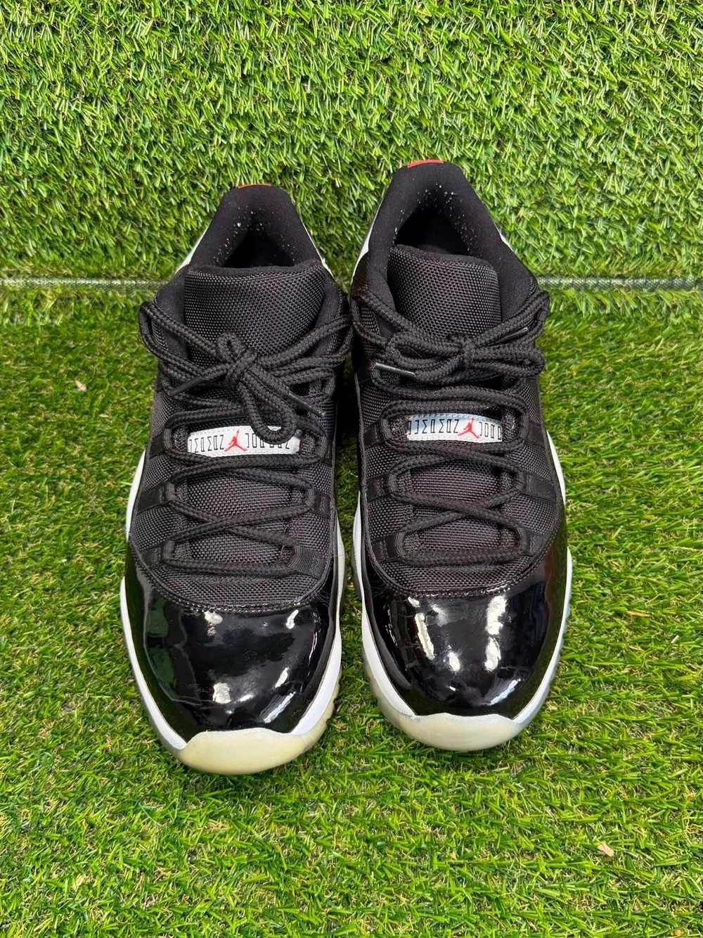 Air Jordan 11 Retro Low Infrared 23 Black Patent 528895-023 Men's Size 10.5
